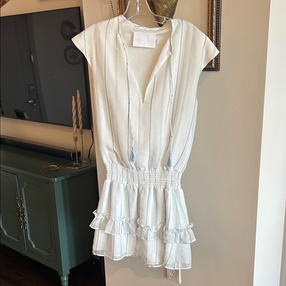 Striped White and Blue Women's Dress